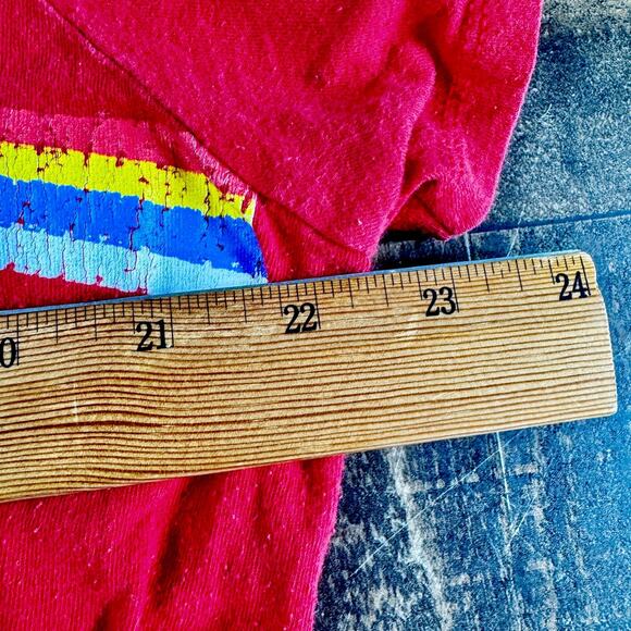 TRUKFIT Pink Floyd Parody T Shirt Womens 2XL Red with Dark Side Of Moon Rainbow - Picture 6 of 10